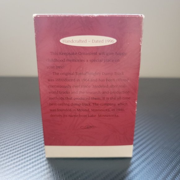 Vintage Hallmark Keepsake Ornament Dated 1996-“TONKA Mighty Dump Truck” - Picture 2 of 10